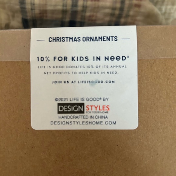 Life Is Good Christmas ornaments, set of 2 NIB - Picture 4 of 5